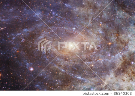 Outer space art. Starfield. Elements of this image furnished by NASA. 86540308