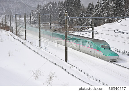 Hokkaido Shinkansen Yunosato Chinai (Shin) -Kikonai JR East E5 series U19 organization (Sendai) Hayabusa 86540357