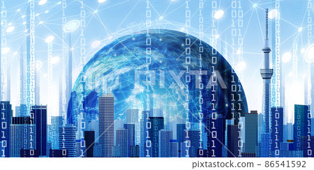 Skyscraper big city background material 86541592