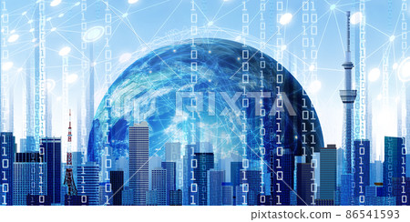 摩天大樓大城市背景素材 86541593
