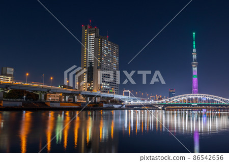 Tokyo Sky Tree Kimetsu no Yaiba Collaboration Special Lighting Nezuko Kamado Tokyo Sky Tree Kimetsu no Yaiba Collaboration Special Lighting Nezuko Kamado 86542656