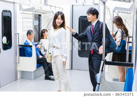 A businessman pointing out what he has left behind 86543371