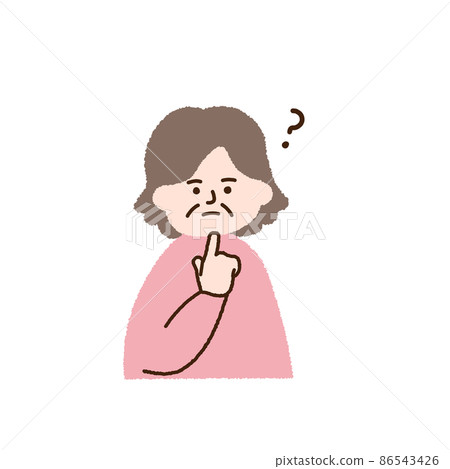 擔心的老年婦女 86543426