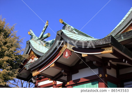 神社的屋頂（葛飾區川端諏訪神社） 86543583