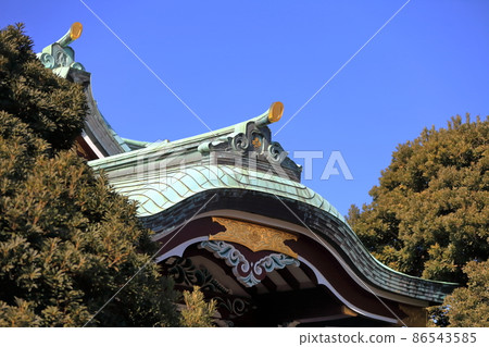 神社的屋頂（葛飾區川端諏訪神社） 86543585