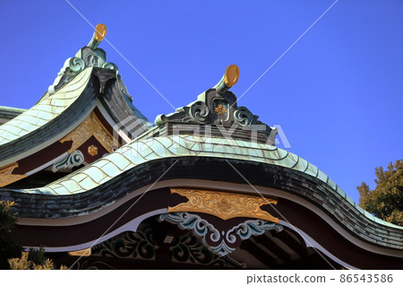 神社的屋頂（葛飾區川端諏訪神社） 86543586