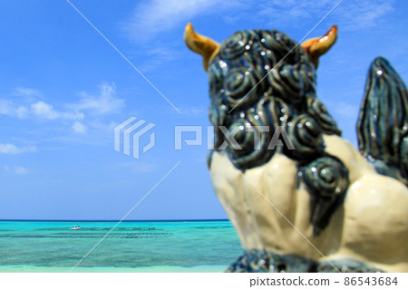 Summer Okinawa blue sea image Summer Okinawa blue sea image 86543684
