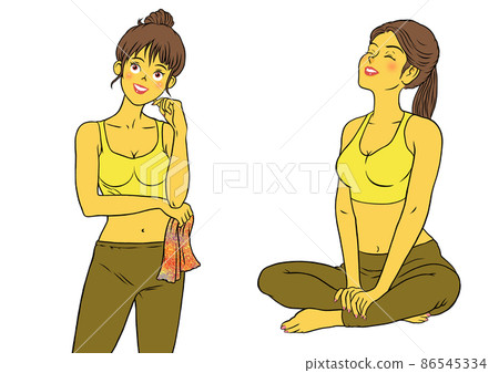2 sets of relaxing, fitness instructor females 86545334