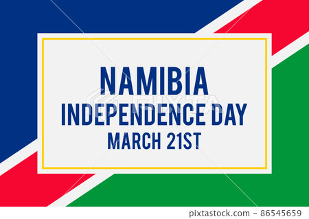 Namibia Independence Day typography poster. Namibian holiday celebrated on March 21. Vector template for banner, greeting card, flyer, etc 86545659
