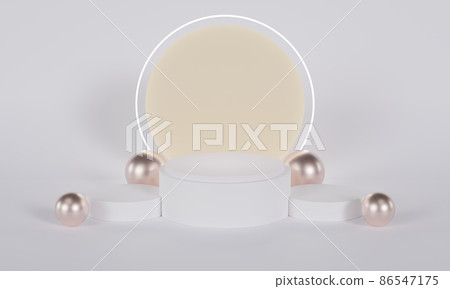 3D Rendering modern luxury Minimal Mockup... - Stock Illustration ...