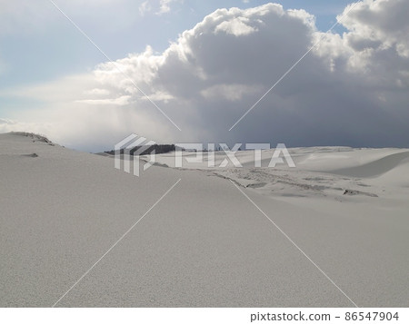 鳥取沙丘的雪景 86547904