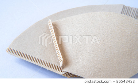 Folded unbleached coffee filter Folded unbleached coffee filter 86548458
