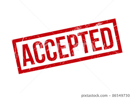 Accepted Rubber Stamp Seal Vector 86549730