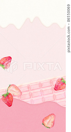 Strawberry chocolate cream background material Strawberry chocolate cream background material 86550069