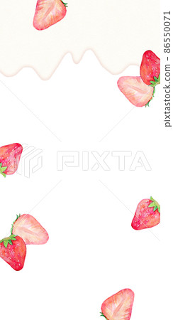 Strawberry chocolate cream background material 86550071