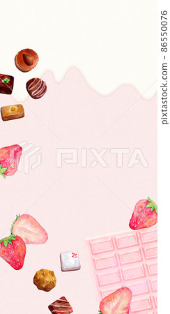 Strawberry chocolate cream background material 86550076