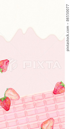 Strawberry chocolate cream background material 86550077