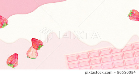 Strawberry chocolate cream background material 86550084