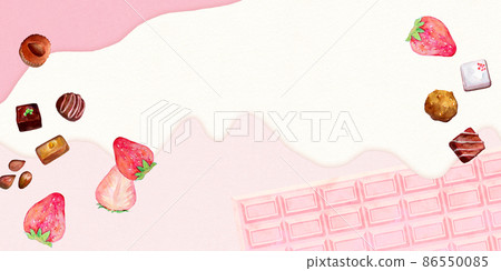Strawberry chocolate cream background material 86550085