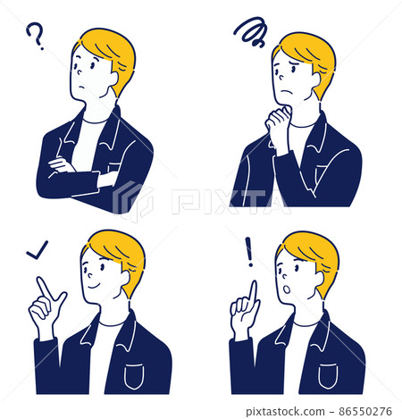 男性面部表情圖標 男性面部表情圖標 86550276