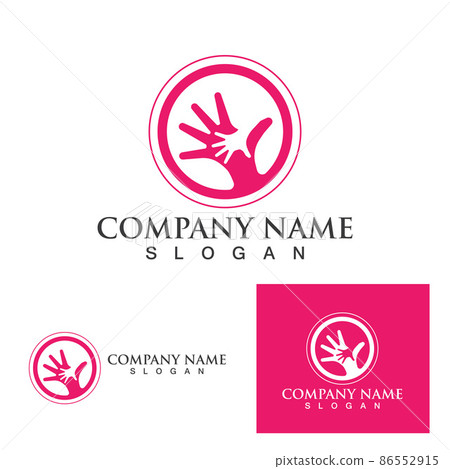 Hand help logo and symbol vector Hand help logo and symbol vector 86552915