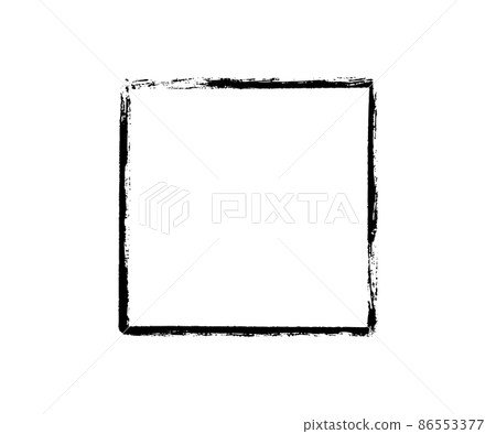Ink square frame. Grunge empty black box. Rectangle border. Rubber stamp imprint. Vector illustration isolated on white background Ink square frame. Grunge empty black box. Rectangle border. Rubber stamp imprint. Vector illustration isolated on white background 86553377