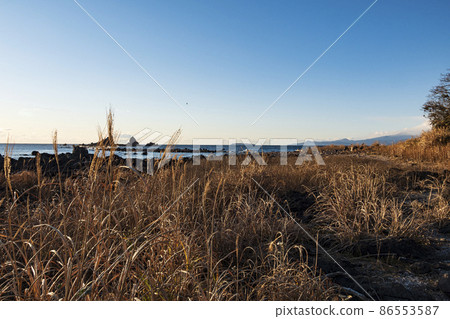 Winter on the Manazuru Peninsula in Manazuru Town, Ashigarashimo District, Kanagawa Prefecture, a scenic spot on the Izu Peninsula 86553587