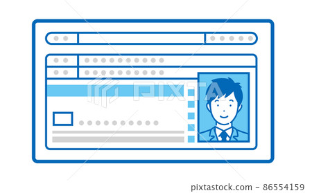 駕照插圖素材 86554159