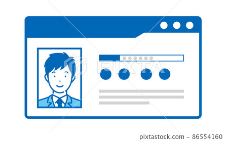 員工身份證插圖素材 員工身份證插圖素材 86554160