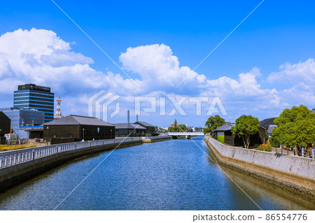 愛知縣半田運河和黑壁藏半田市的風景 86554776