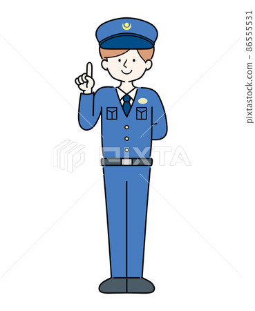 警察指著一根手指 警察指著一根手指 86555531
