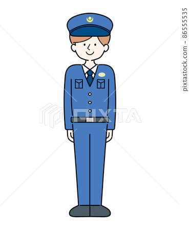 站立姿勢警察人 站立姿勢警察人 86555535