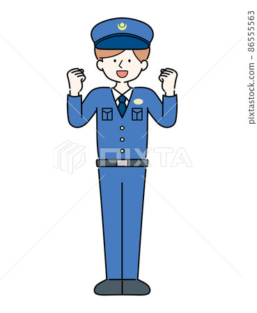 警察擺出盡力而為的姿勢 警察擺出盡力而為的姿勢 86555563