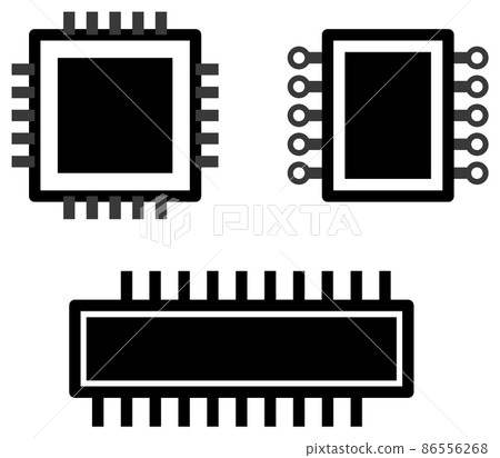 Illustrations by type of electronic circuits used in electronic devices 86556268