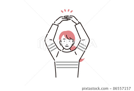 用手繞圈的女人 86557157