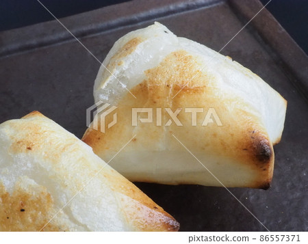 Up of freshly baked mochi Up of freshly baked mochi 86557371