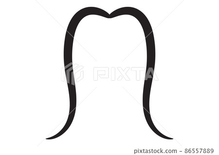 Moustache vector icon. Black retro style mustache. Shave barber vintage man face 86557889