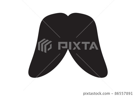 Moustache vector icon. Black retro style mustache. Shave barber vintage man face 86557891