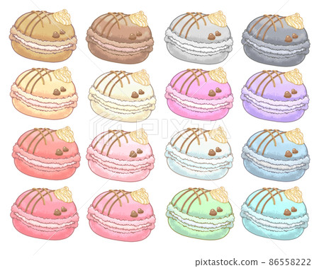 Colorful macaroon 16 color set whipped & chocolate ver Colorful macaroon 16 color set whipped & chocolate ver 86558222