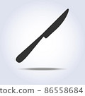 Knife sign simple icon in gray colors 86558684