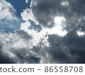 Clouds and the sunshine beyond the clouds 86558708