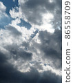 Clouds and the sunshine beyond the clouds 86558709