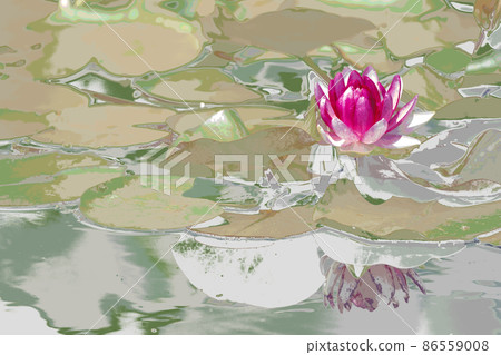 Illustration of digitally processed lotus in Sakuya Konohanakan, Osaka Illustration of digitally processed lotus in Sakuya Konohanakan, Osaka 86559008