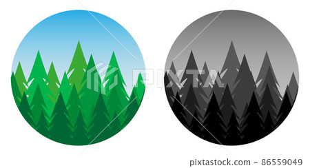 Spruce logo template. Tree silhouette. Creative symbol for corporate identity, advertising, poster, banner, web and flyer. Forest company logo. Forest care concept. Vector 86559049