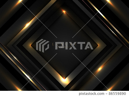 Abstract elegant black geometric squares overlapping background 86559890