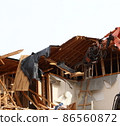 Demolition work site demolition vacant lot real estate housing rebuilding demolition work site heavy machinery construction work chipping 86560872