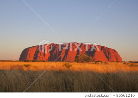 被夕陽染成的艾爾斯岩 86561210