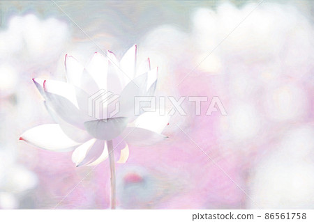 Illustration of digitally processed lotus in Sakuya Konohanakan, Osaka Illustration of digitally processed lotus in Sakuya Konohanakan, Osaka 86561758