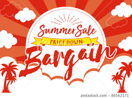 Summer bargain store poster horizontal 86562171