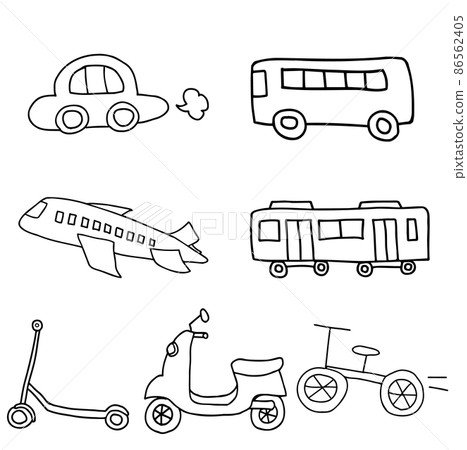 各種車輛線描插圖 86562405